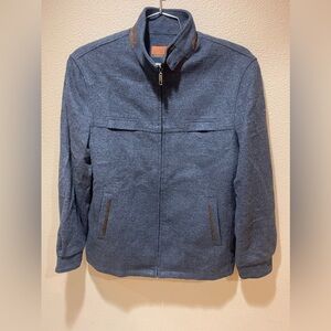 ENZO Tovare Men's  Button Peacoat  Wool Blend  Black Gray-Made In China Sz Small